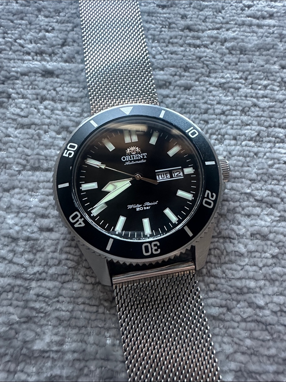 Orient ‘Kanno’ Stainless Steel Mesh Automatic Men's Watch